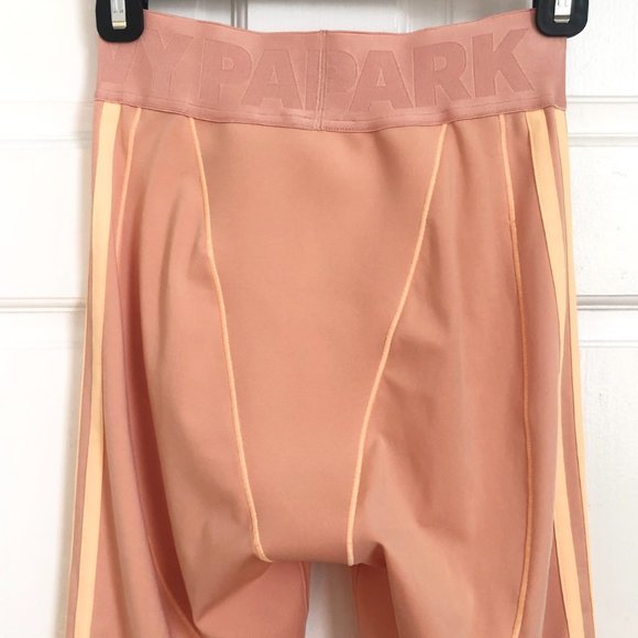 IVY PARK High-Waisted Leggings With Mesh Panels Pink Light Small Adidas Logo - Picture 9 of 11